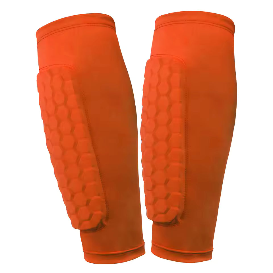 Soccer Shin Pads with Honeycomb Pads Football Shin Pads Breathable Lightweight Calf Protective Gear for Soccer Football