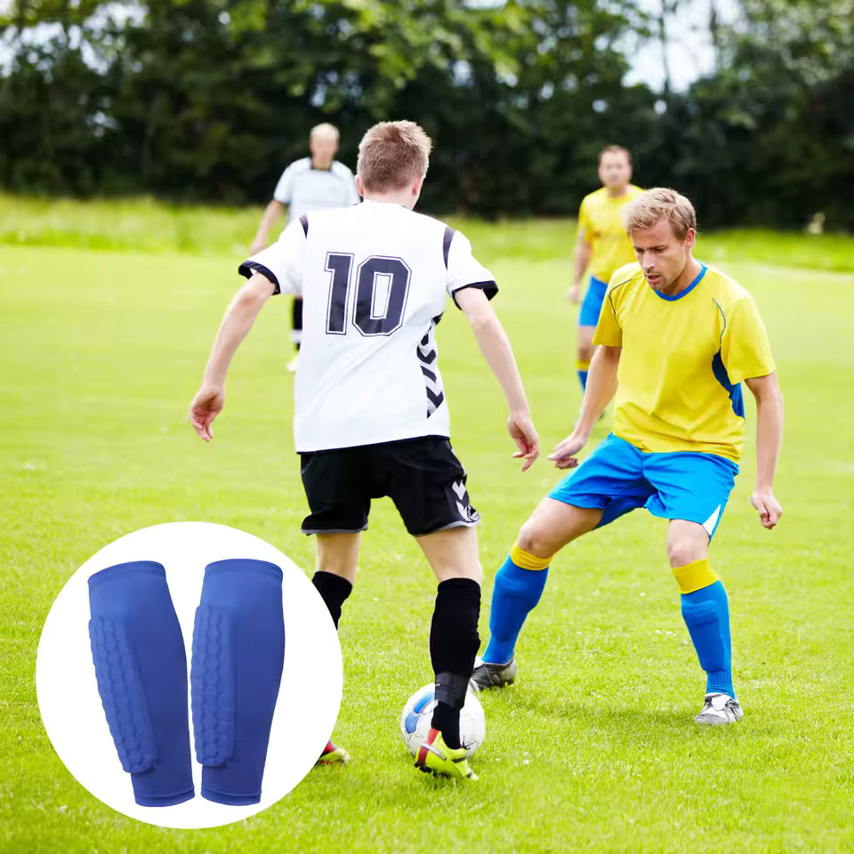 Soccer Shin Pads with Honeycomb Pads Football Shin Pads Breathable Lightweight Calf Protective Gear for Soccer Football