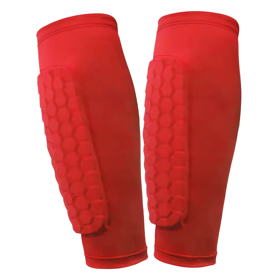 Soccer Shin Pads with Honeycomb Pads Football Shin Pads Breathable Lightweight Calf Protective Gear for Soccer Football