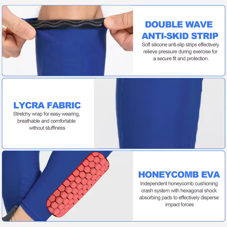 Soccer Shin Pads with Honeycomb Pads Football Shin Pads Breathable Lightweight Calf Protective Gear for Soccer Football
