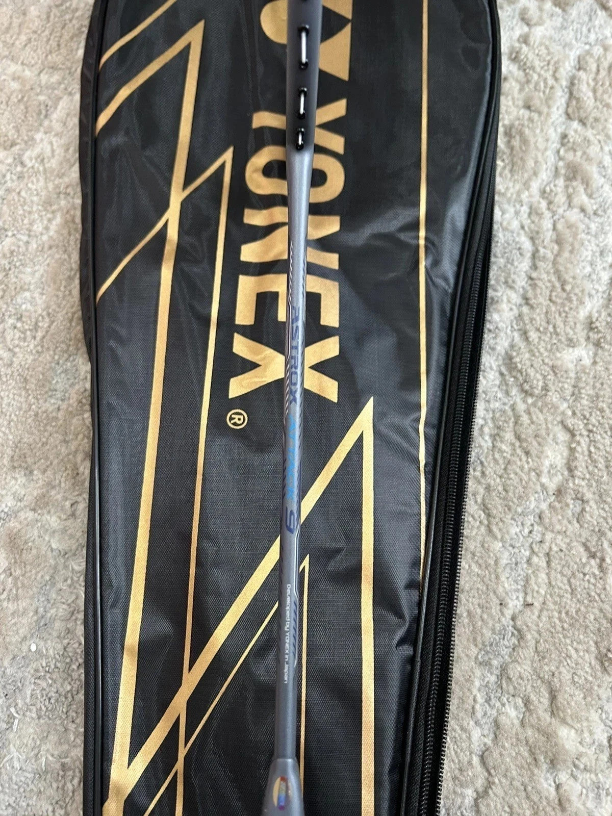 YONEX badminton racquet Astrox Attack 9 GREY Strung Badminton Racquet With CASE